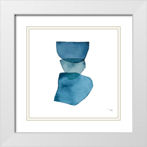 Attraction  III White Modern Wood Framed Art Print with Double Matting by PELA