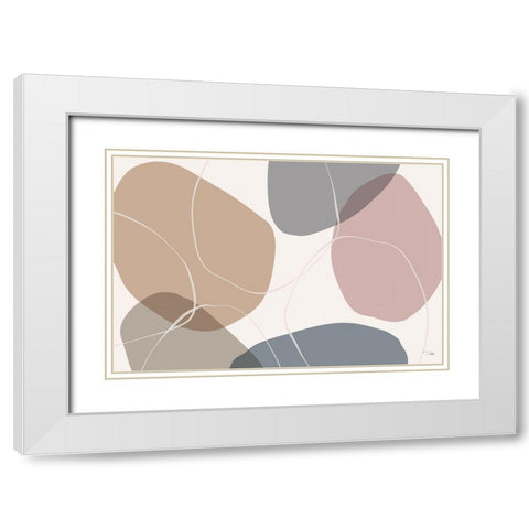 Down  to Earth dusty I White Modern Wood Framed Art Print with Double Matting by PELA