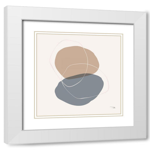 Down  to Earth dusty II White Modern Wood Framed Art Print with Double Matting by PELA