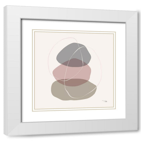 Down  to Earth dusty III White Modern Wood Framed Art Print with Double Matting by PELA
