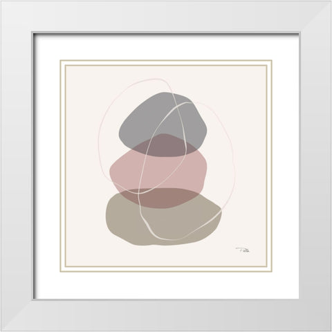 Down  to Earth dusty III White Modern Wood Framed Art Print with Double Matting by PELA