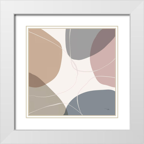 Down  to Earth dusty IV White Modern Wood Framed Art Print with Double Matting by PELA
