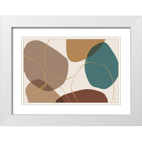 Down  to Earth earthy I White Modern Wood Framed Art Print with Double Matting by PELA