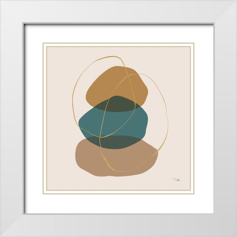 Down  to Earth earthy III White Modern Wood Framed Art Print with Double Matting by PELA