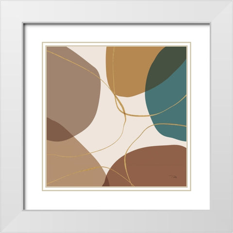 Down  to Earth earthy IV White Modern Wood Framed Art Print with Double Matting by PELA