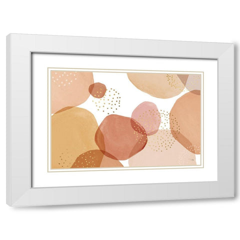 Pebbles  I White Modern Wood Framed Art Print with Double Matting by PELA