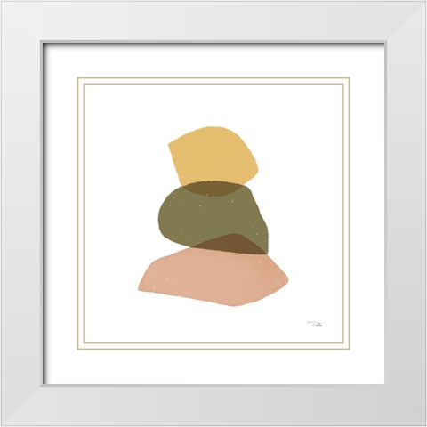 Pieces  by Pieces III White Modern Wood Framed Art Print with Double Matting by PELA