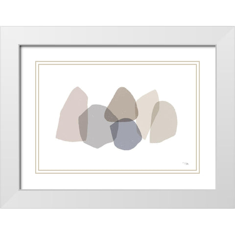 Pieces by Pieces Neutral I White Modern Wood Framed Art Print with Double Matting by PELA