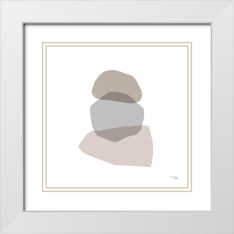 Pieces by Pieces Neutral II White Modern Wood Framed Art Print with Double Matting by PELA