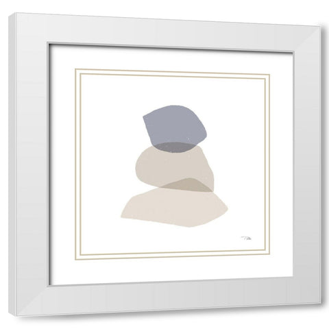 Pieces by Pieces Neutral III White Modern Wood Framed Art Print with Double Matting by PELA