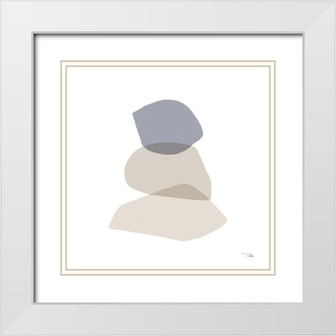 Pieces by Pieces Neutral III White Modern Wood Framed Art Print with Double Matting by PELA