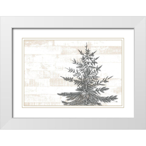 Lake  Resort White Modern Wood Framed Art Print with Double Matting by PELA