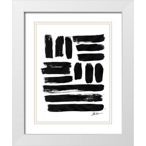Small Squares II White Modern Wood Framed Art Print with Double Matting by Augustine, Jodi