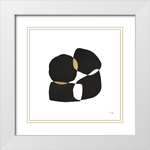 Noir And Blanc II White Modern Wood Framed Art Print with Double Matting by Pela