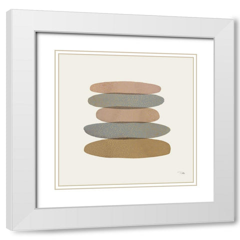 Pastel Path II White Modern Wood Framed Art Print with Double Matting by Pela