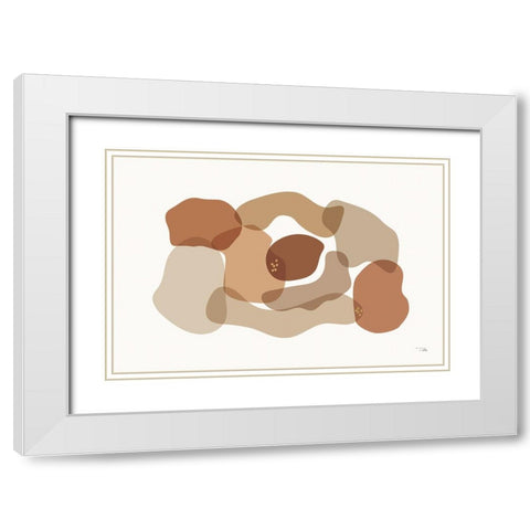 Sand Dust I White Modern Wood Framed Art Print with Double Matting by Pela