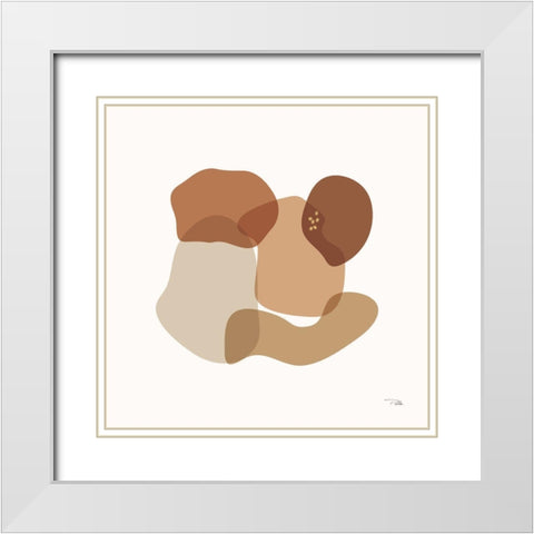 Sand Dust II White Modern Wood Framed Art Print with Double Matting by Pela