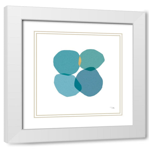 Side by Side II White Modern Wood Framed Art Print with Double Matting by Pela
