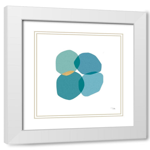 Side by Side III White Modern Wood Framed Art Print with Double Matting by Pela
