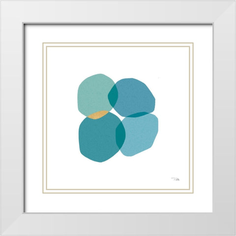 Side by Side III White Modern Wood Framed Art Print with Double Matting by Pela