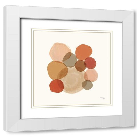 Stone Echoes spice II White Modern Wood Framed Art Print with Double Matting by Pela