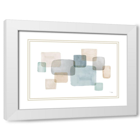 Transparence I White Modern Wood Framed Art Print with Double Matting by Pela