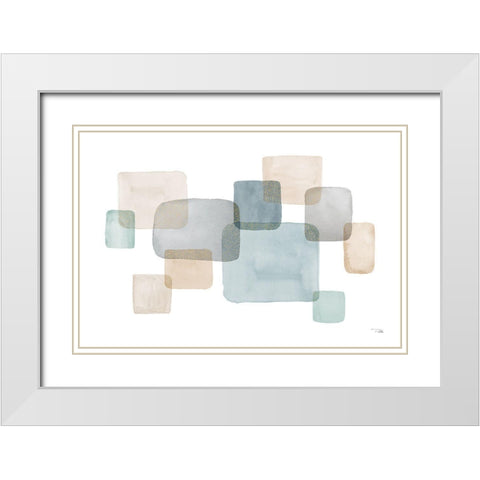 Transparence I White Modern Wood Framed Art Print with Double Matting by Pela