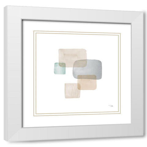 Transparence II White Modern Wood Framed Art Print with Double Matting by Pela