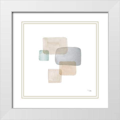 Transparence II White Modern Wood Framed Art Print with Double Matting by Pela