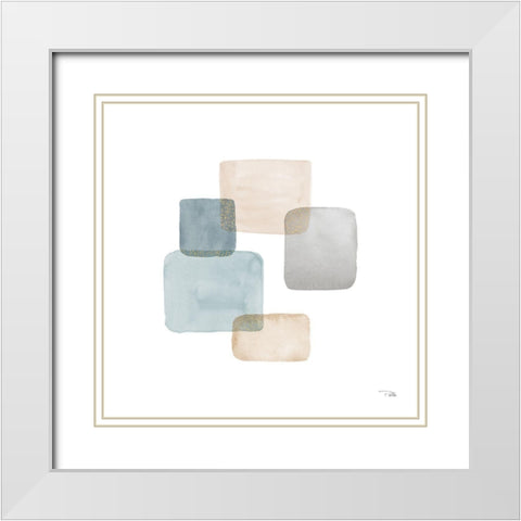 Transparence III White Modern Wood Framed Art Print with Double Matting by Pela