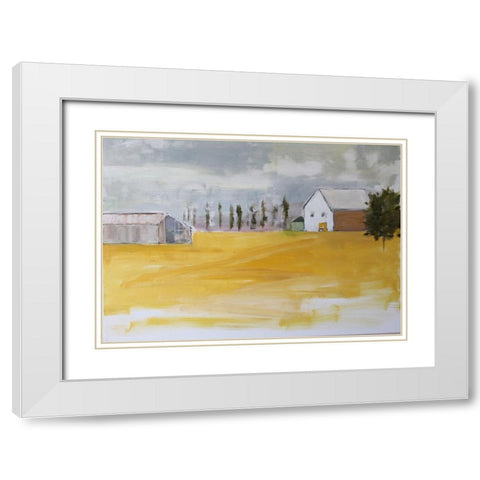 Harvest Views White Modern Wood Framed Art Print with Double Matting by Marie, Susanne