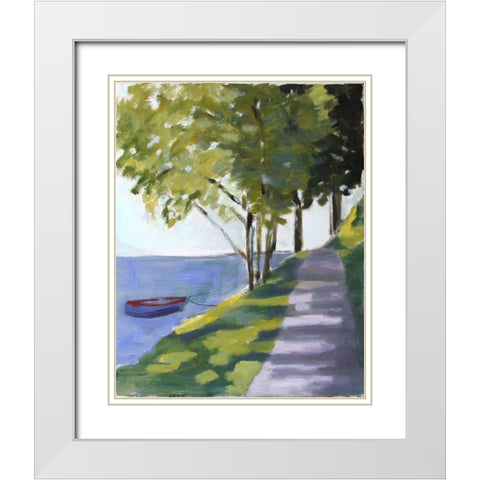 Summers Day White Modern Wood Framed Art Print with Double Matting by Marie, Susanne