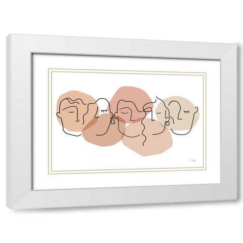 Dreamers I White Modern Wood Framed Art Print with Double Matting by Pela