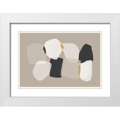 Partitions I White Modern Wood Framed Art Print with Double Matting by Pela