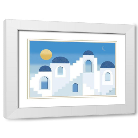 La Casa White Modern Wood Framed Art Print with Double Matting by Pela
