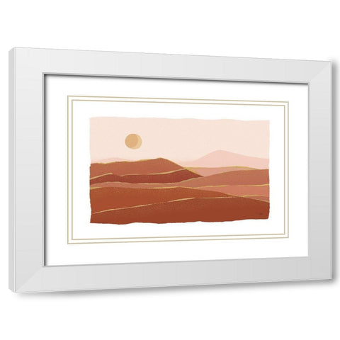 Dusty Morning White Modern Wood Framed Art Print with Double Matting by Pela