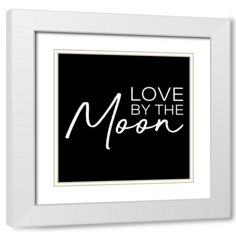 In Black And White Sentiment VI-Moon White Modern Wood Framed Art Print with Double Matting by JC Designs