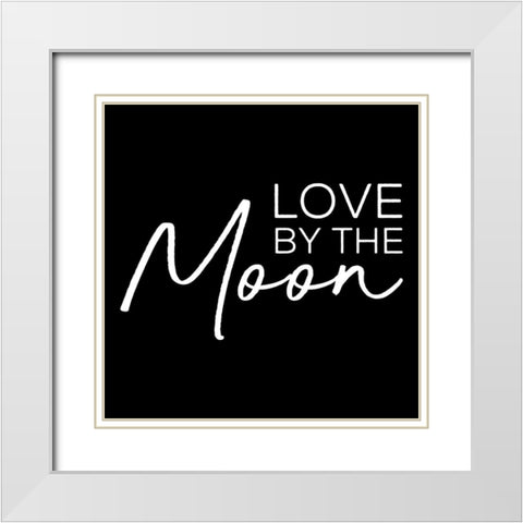 In Black And White Sentiment VI-Moon White Modern Wood Framed Art Print with Double Matting by JC Designs