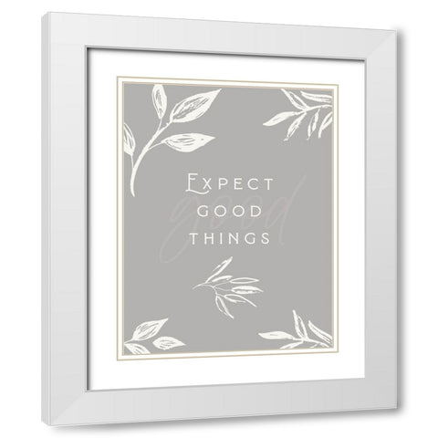 Simple Nature I-Good Things White Modern Wood Framed Art Print with Double Matting by HM Design