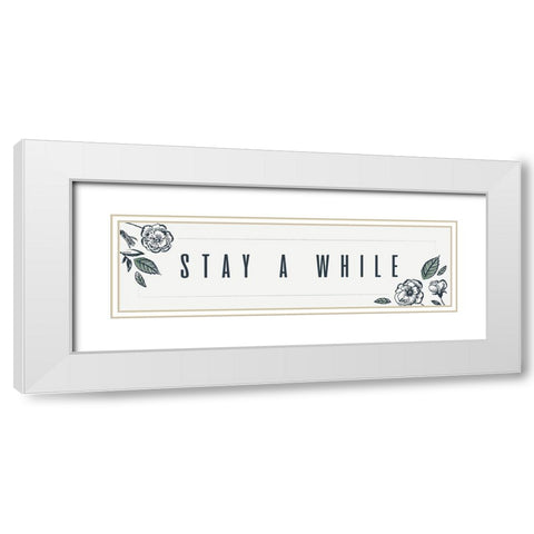 Simple Nature IV-Stay Awhile White Modern Wood Framed Art Print with Double Matting by HM Design