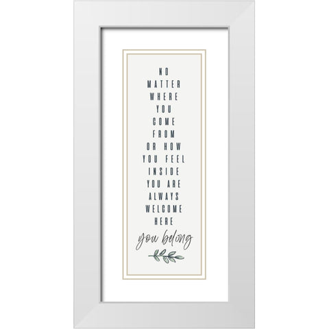 Simple Nature VI-You Belong White Modern Wood Framed Art Print with Double Matting by HM Design