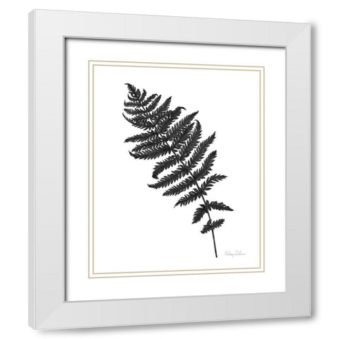 Neutral Fern black I White Modern Wood Framed Art Print with Double Matting by Wilson, Kelsey