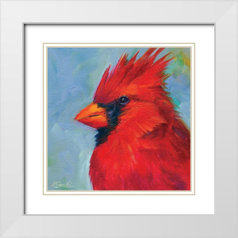 Field Birds V White Modern Wood Framed Art Print with Double Matting by Smith, Kim