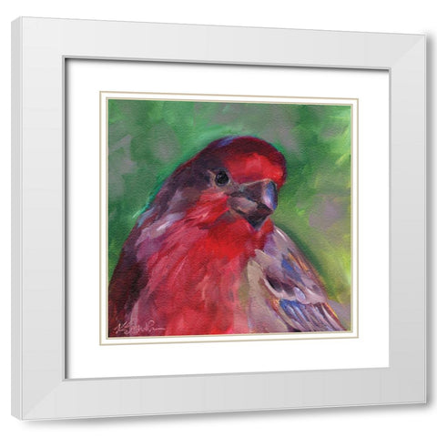 Field Birds VI White Modern Wood Framed Art Print with Double Matting by Smith, Kim