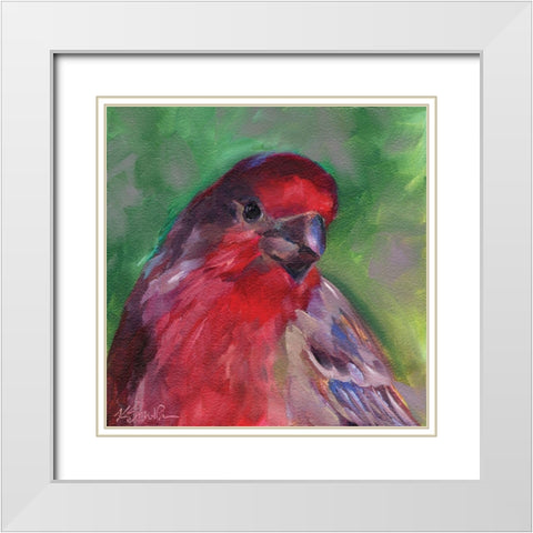 Field Birds VI White Modern Wood Framed Art Print with Double Matting by Smith, Kim