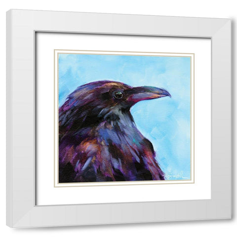 Field Birds VII White Modern Wood Framed Art Print with Double Matting by Smith, Kim