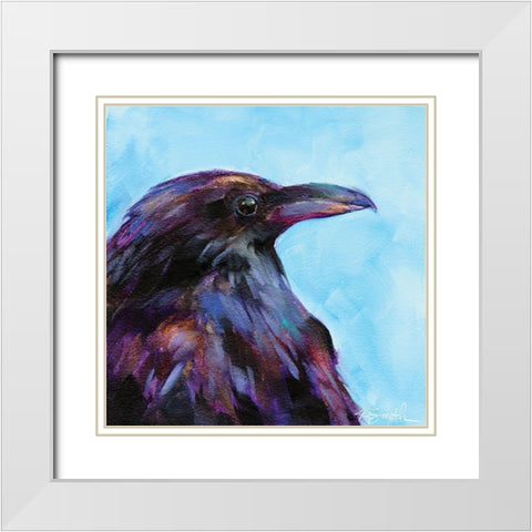 Field Birds VII White Modern Wood Framed Art Print with Double Matting by Smith, Kim