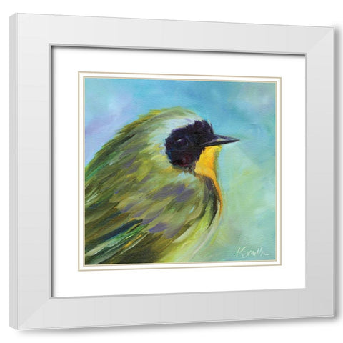 Field Birds VIII White Modern Wood Framed Art Print with Double Matting by Smith, Kim