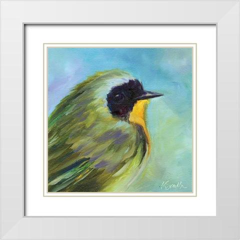 Field Birds VIII White Modern Wood Framed Art Print with Double Matting by Smith, Kim
