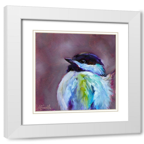 Field Birds X White Modern Wood Framed Art Print with Double Matting by Smith, Kim